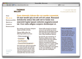 Thomas Miller generic page design