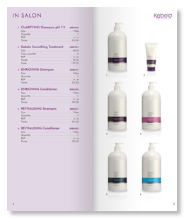 Kebelo price list in salon items