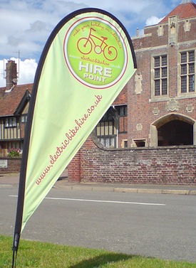 Electric Bike Hire banner flag