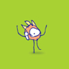 Cute kid illustrated icon — five