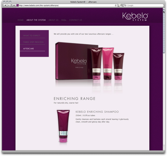 kebelo system web site design products
