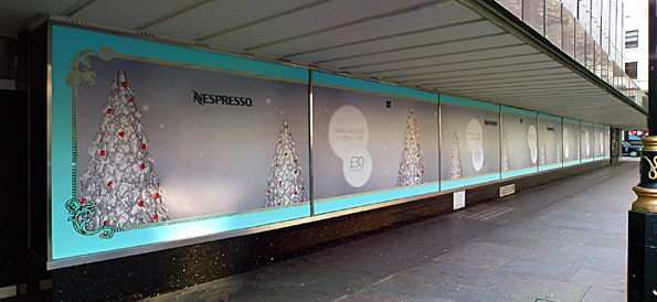 Nespresso Debenhams Oxford Street windows