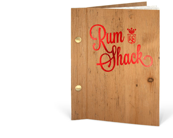 Rum Shack Menu cover design