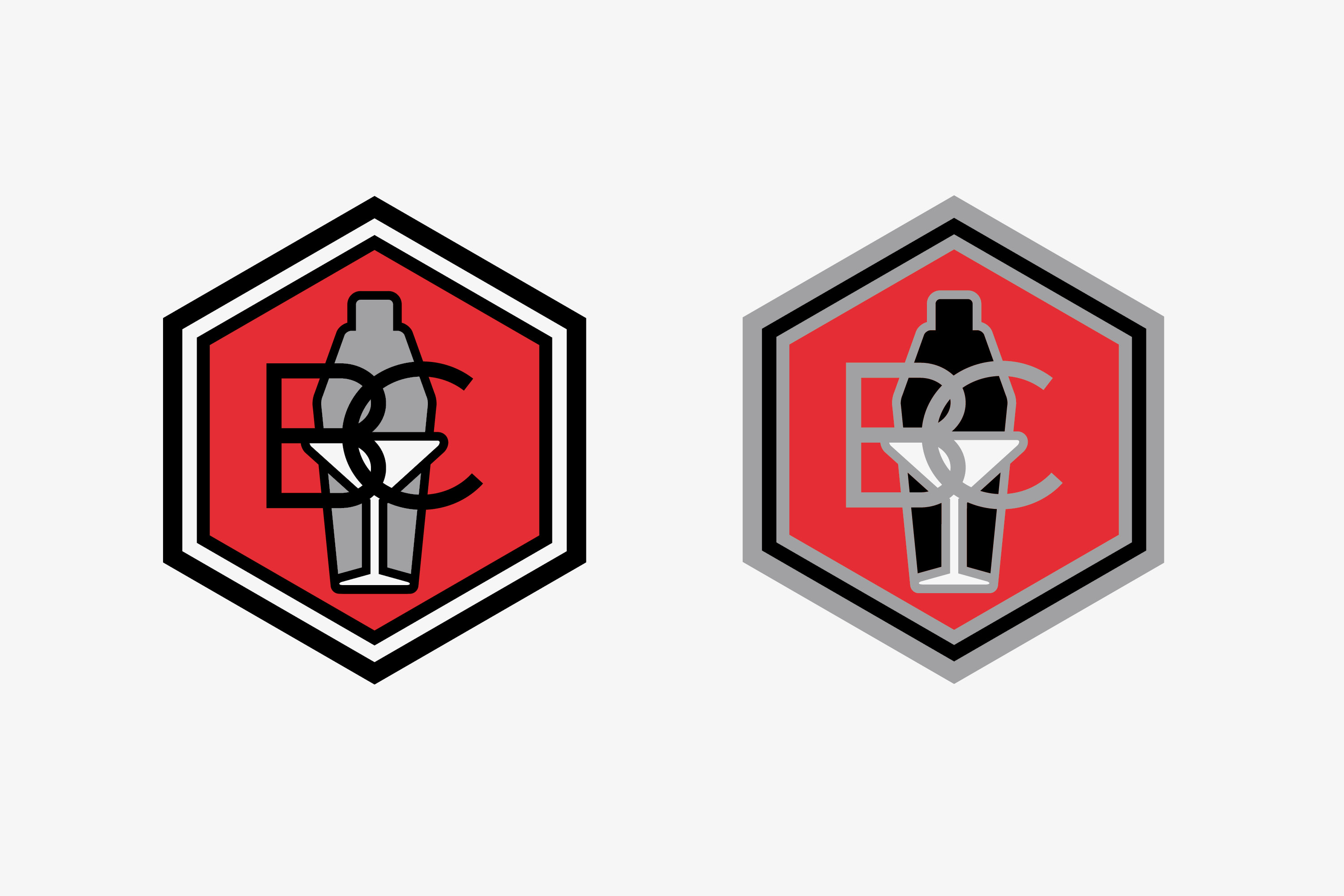 Bar Club colour variations / enamel badge visual   Bar Club colour variations / enamel badge visual