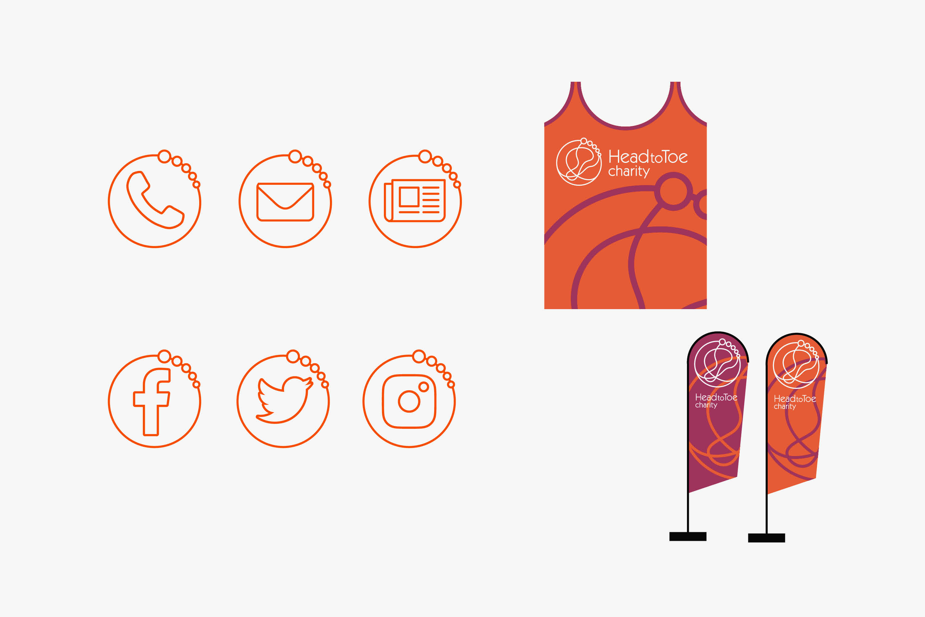 Head to Toe Charity logo application   Head to Toe Charity logo application