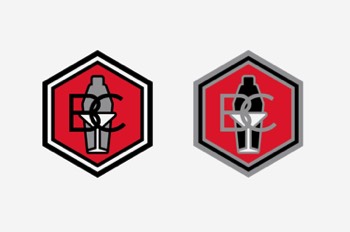  Bar Club colour variations / enamel badge visual 