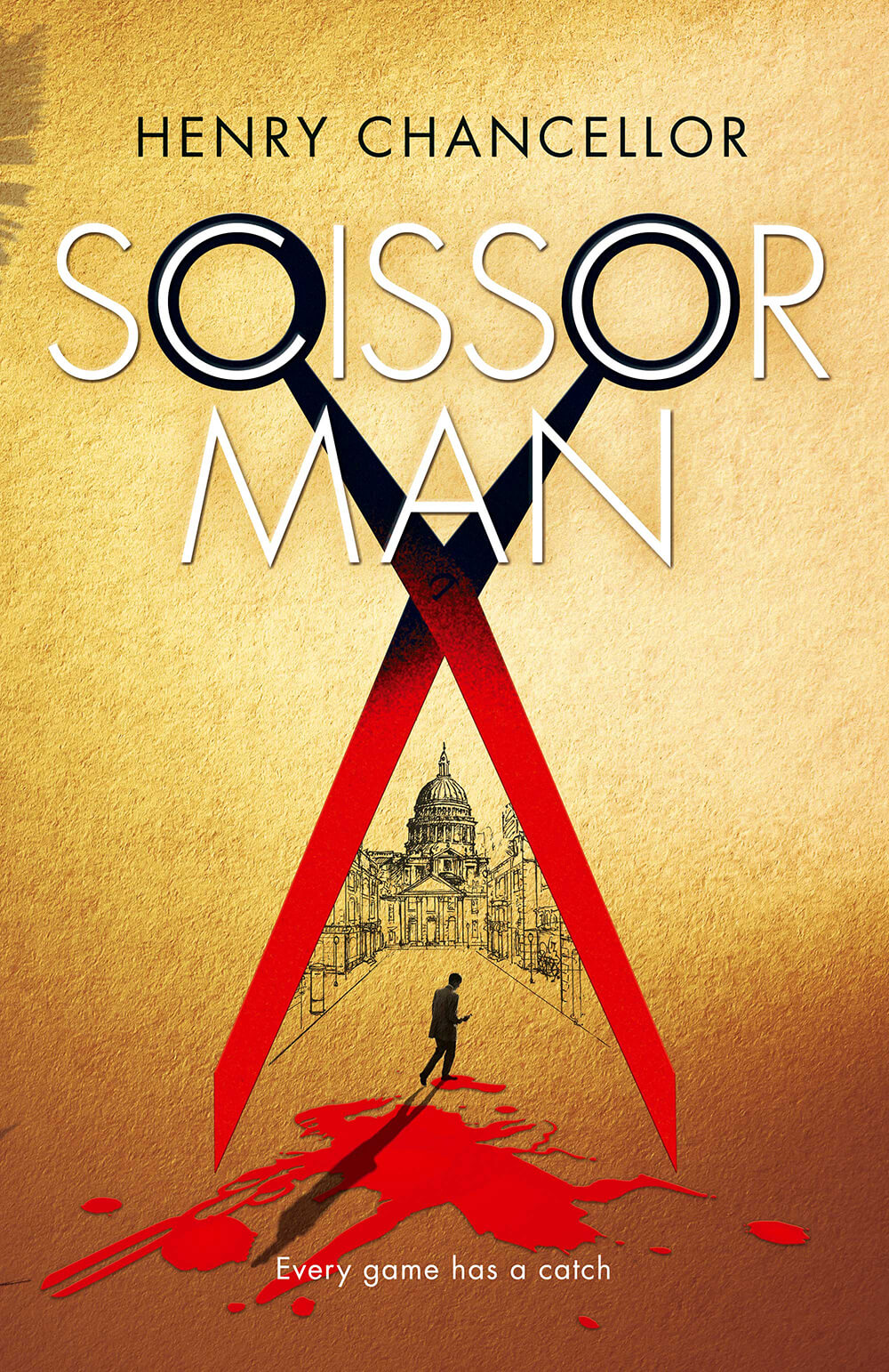 Scissorman bookcover cover design in yellow